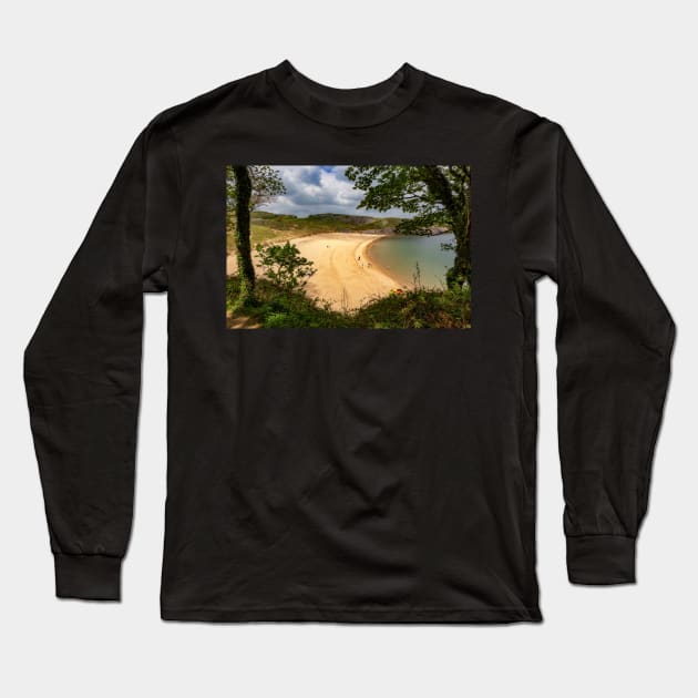 Barafundle Bay, Pembrokeshire Long Sleeve T-Shirt by dasantillo